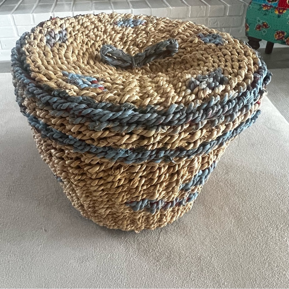 Vintage Raffia Basket